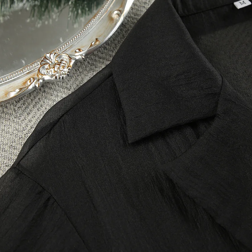 2026 جديد النمط الأوروبي بقماش شفاف رداء أسود الدانتيل كيمونو مع حزام التعادل مثير كم طويل ملابس داخلية قصيرة مستوحاة المتسكعون #6