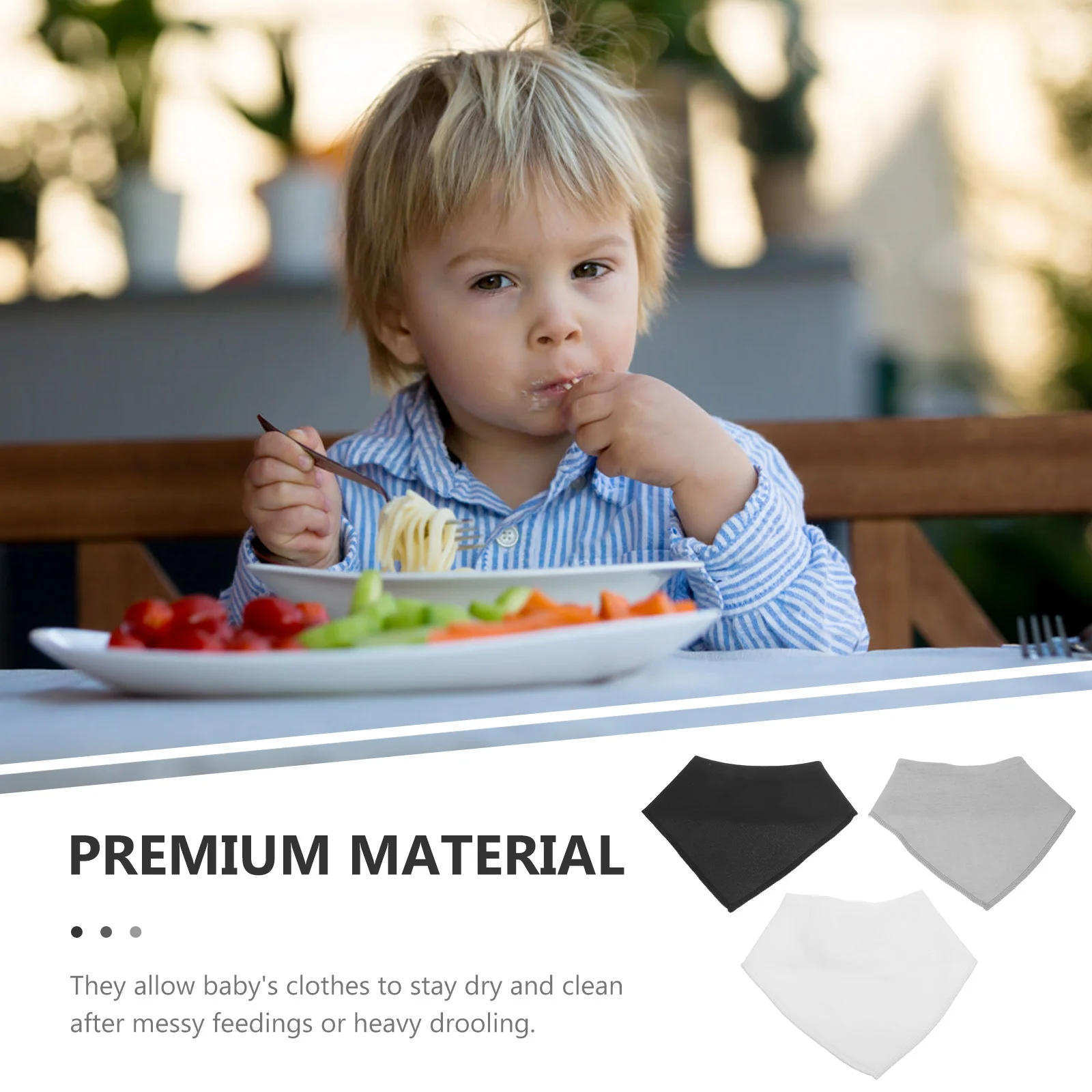 

8Pcs Baby Bibs Premium Cotton Newborn Saliva Towel for Drooling Messy Feeding Lightweight Washable Portable Gift
