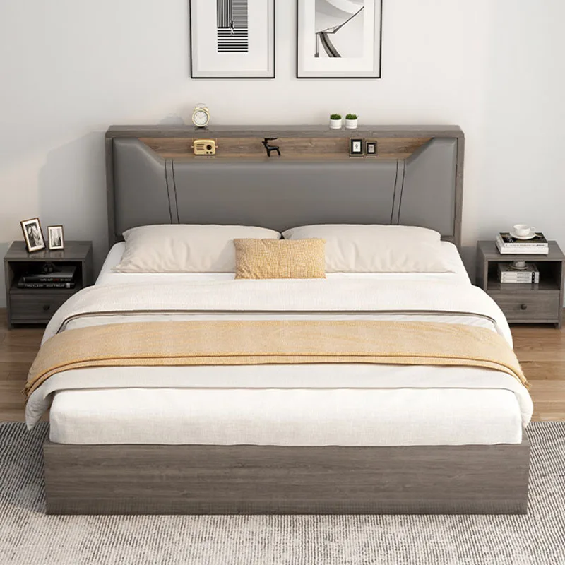 Double Design Bed Sleeping Princess Mobile Wooden Bedroom Children Luxury Bed Baby Letto Matrimoniale Lounge Suite Furniture