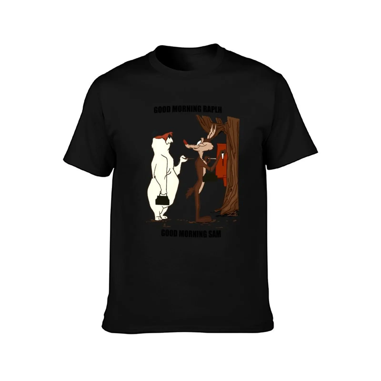 Ralph & Sam T-Shirt Summer Casual Cotton Tee Oversized Streetwear Tops Vintage Graphic Print Loose Fit Short Sleeve