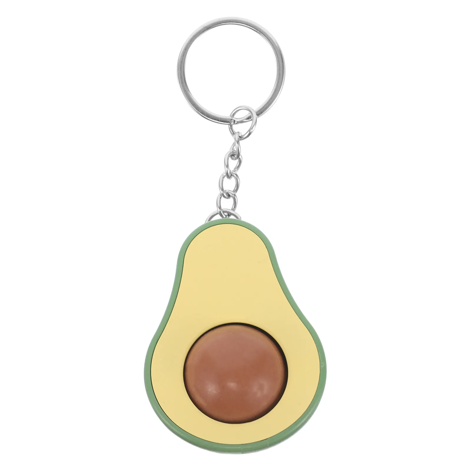 Cute Avocado Keychain Realistic Fruit Design Massage Roller Ball Charm Bag Purse Wallet Phone Accessories Key Charm
