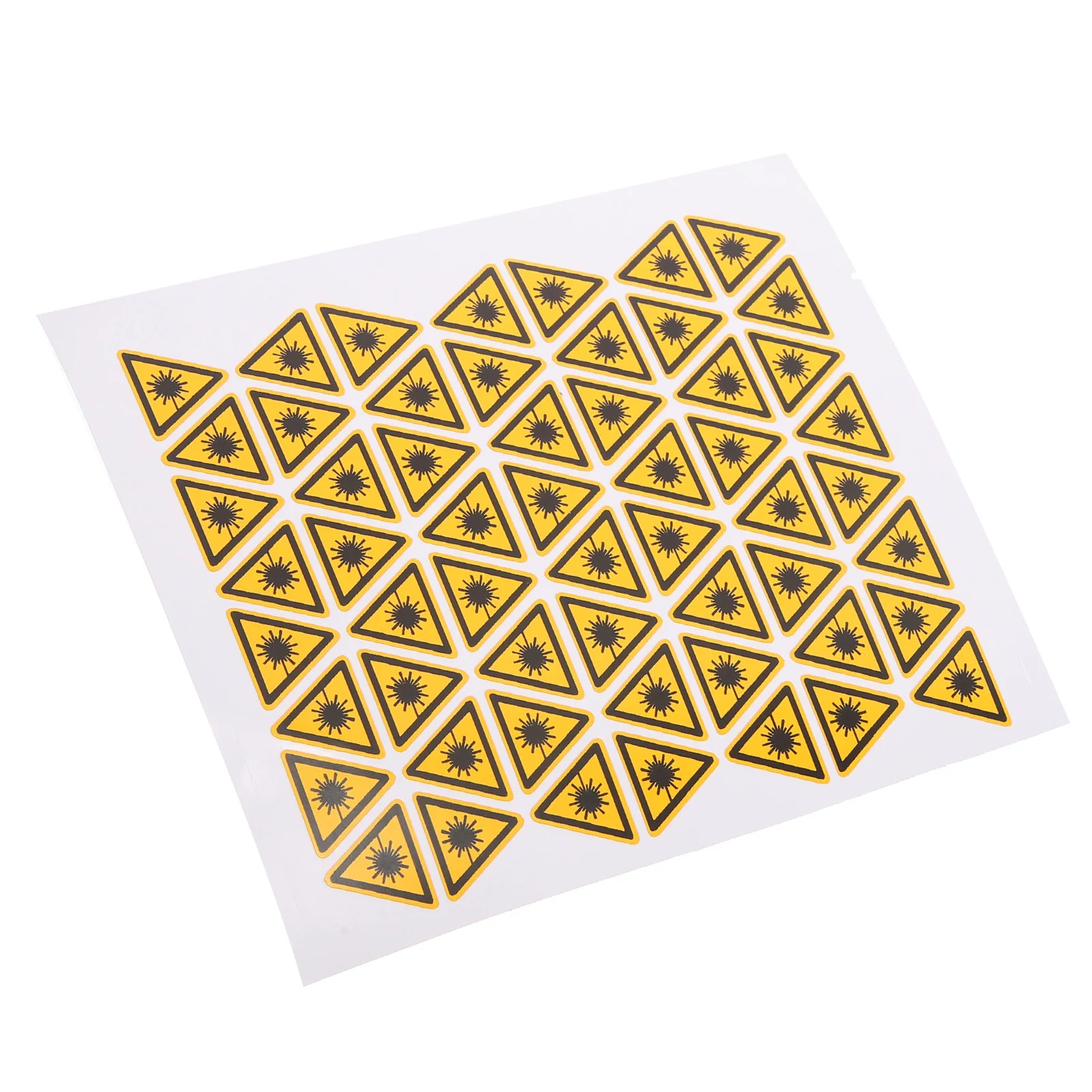 50 قطعة تسمية تحذير الليزر ملصق السلامة لاصق بولي كلوريد الفينيل دائم للمعدات مثلث علامة تحذير خطر تنبيه ملصق مائي