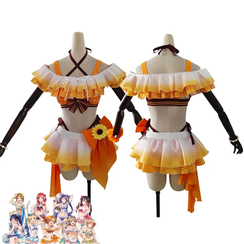 

2025 yiyi Love Live Days Μ's Honoka Kousaka Rin Hoshizora Nozomi Tojo Kotori Minami EliAyase Cosplay Costume Swimsuit Women Sexy