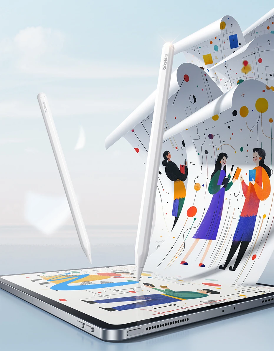 Baseus Stylus Stift Kabellose Aufladung für Apple Pencil Magnetische Anziehung für iPad Pro Air Mini Bluetooth 23h Akkulaufzeit Tablet-Stift – Detail 2