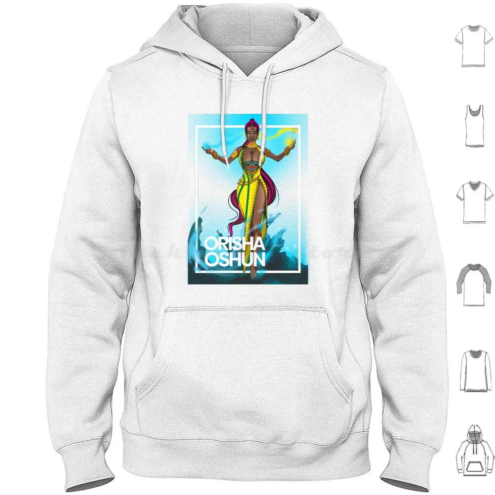 Orisha Oshun Sudaderas con capucha de manga larga Orisha Oshun