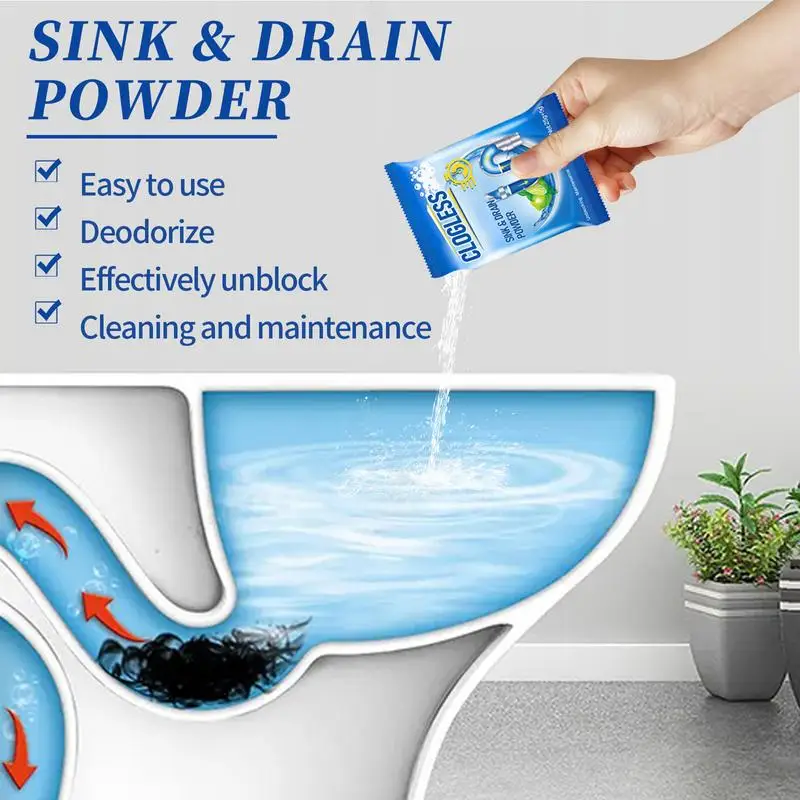 1pc Household drain cleaner deodorant kitchen toilet bathtub sewer cleaning powder Pipe dredging cleaning chemicals tools