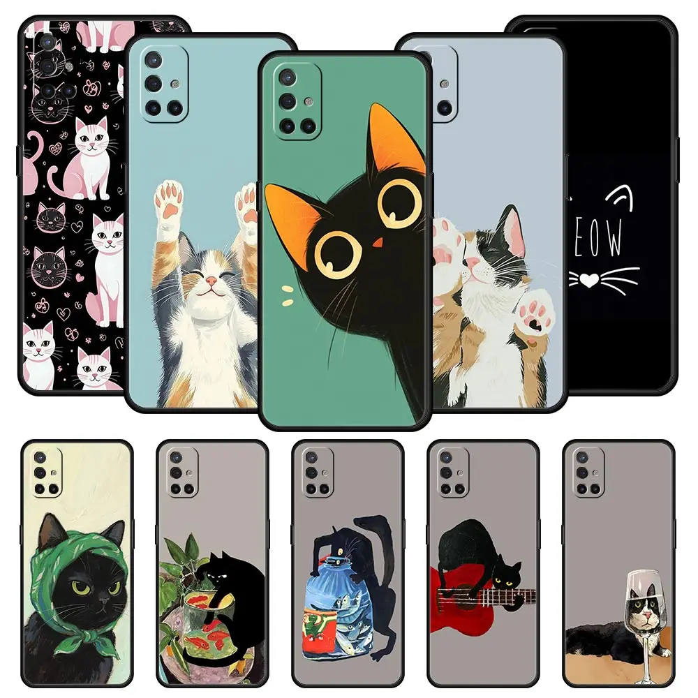 Lovely Cat Playing Fun Phone Case For OnePlus 15 13 12 11 10