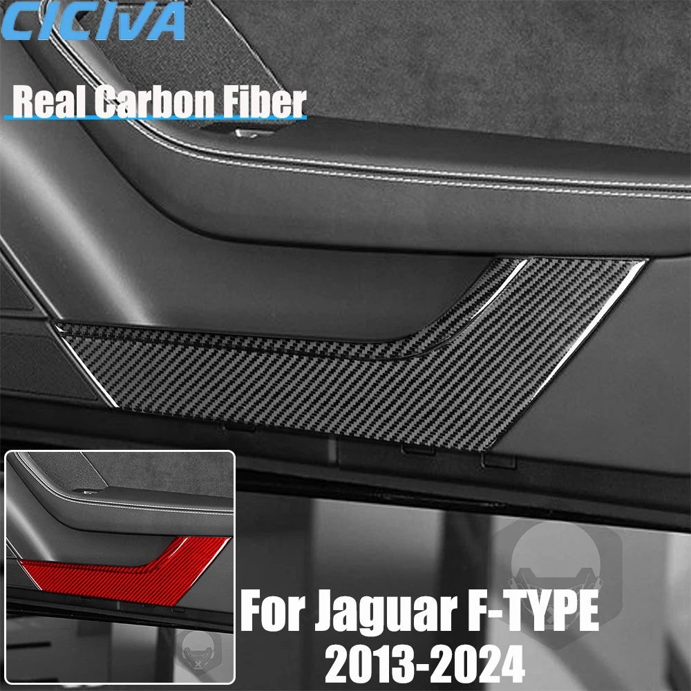 

Real Carbon Fiber Car Accessories Door Storage Trim Cover Soft Sticker For Jaguar F-type 2013 2014 15 16 17 18 19 20 21 22 23 24