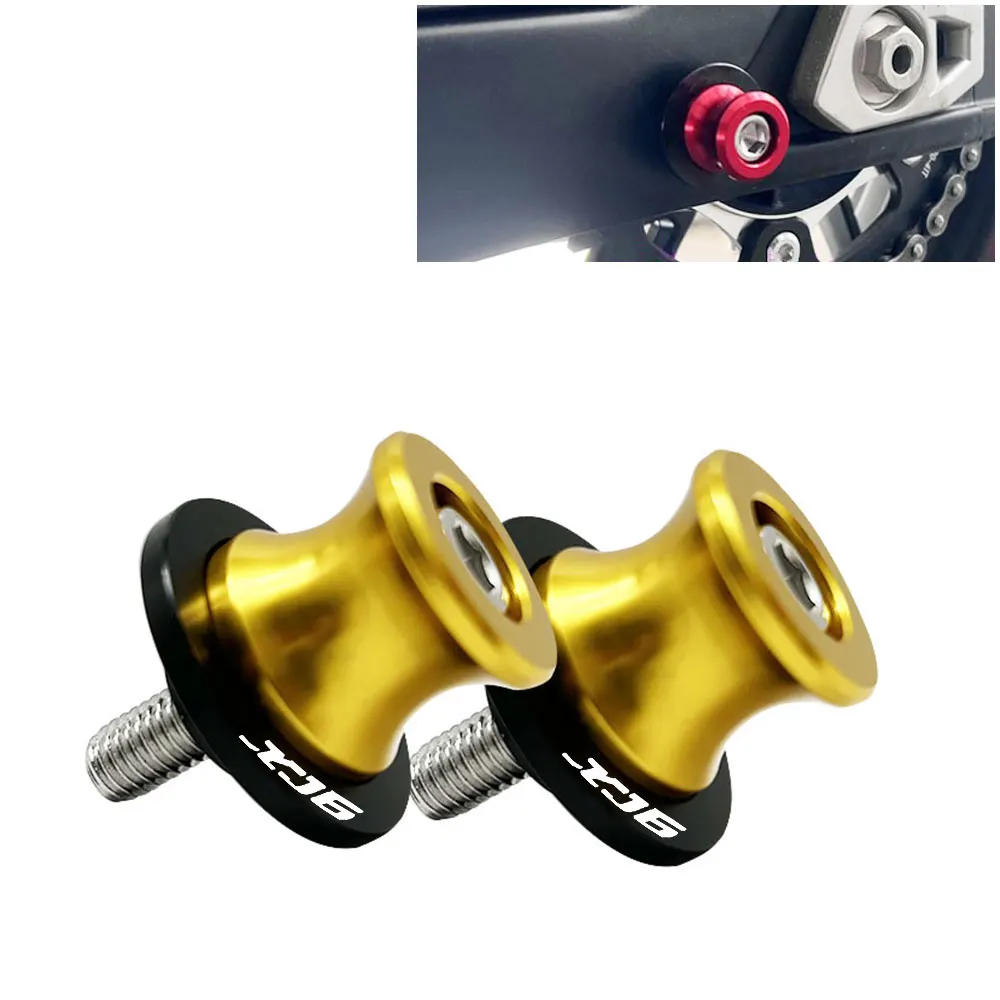 

6MM Stand Screws For YAMAHA XJ6 Motorcycle Accessories M6 Swingarm Slider Spools LOGO