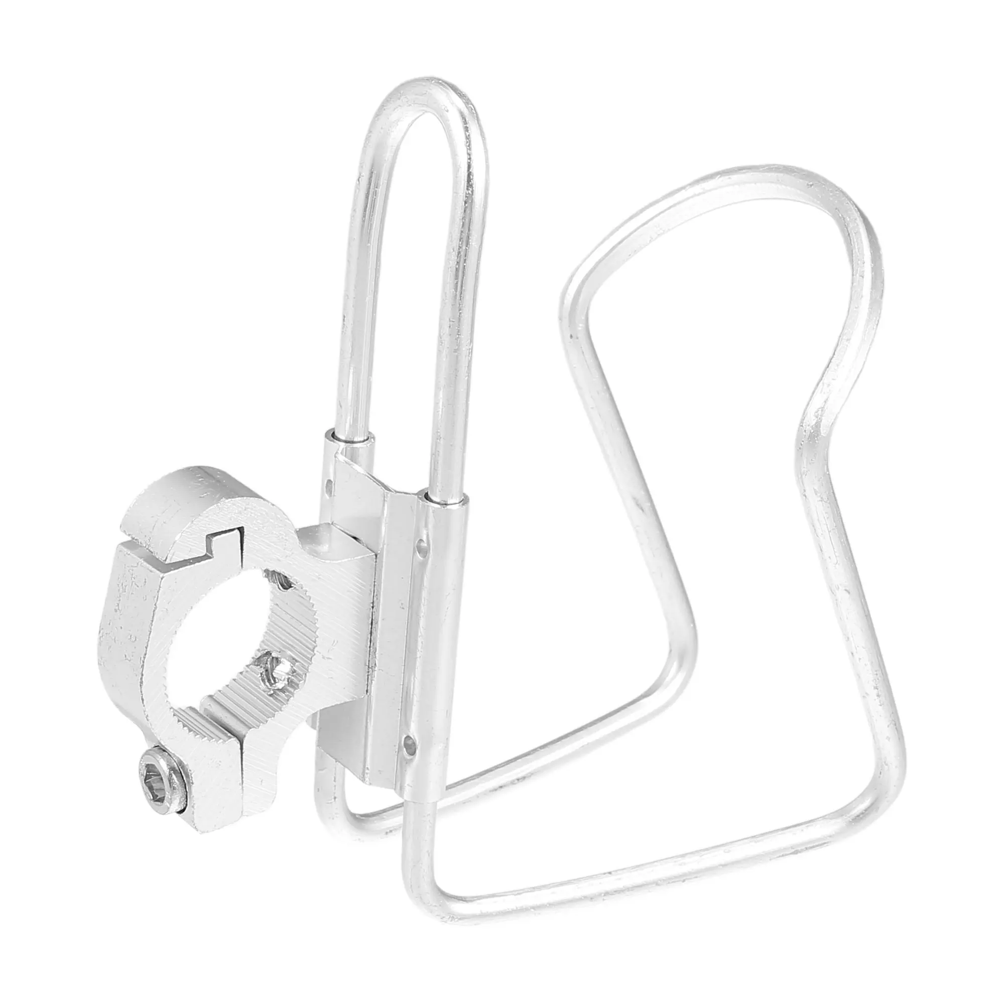 UXCELL Drink Bottle Holder Mug Cage for Motorbike Come with Screw Adjustable Silver Tone Aluminium