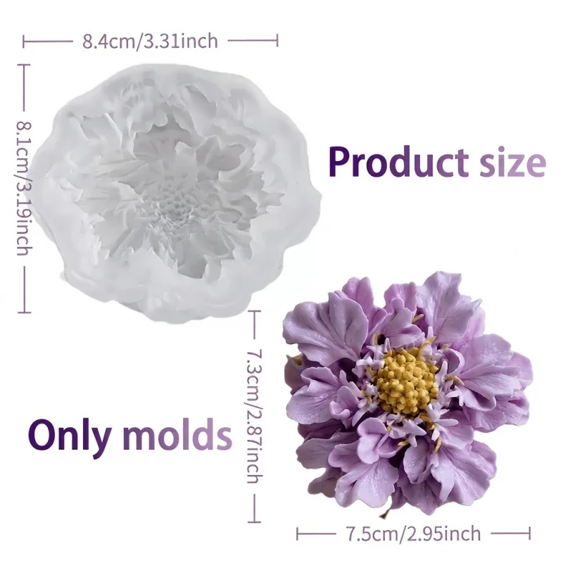 1 Dreamy Blue Potted Flower Silicone Mold，Applicablediy Artistic Candle，Handmade soap，Resin ornament，ins Feng Shui home decorati - view 4