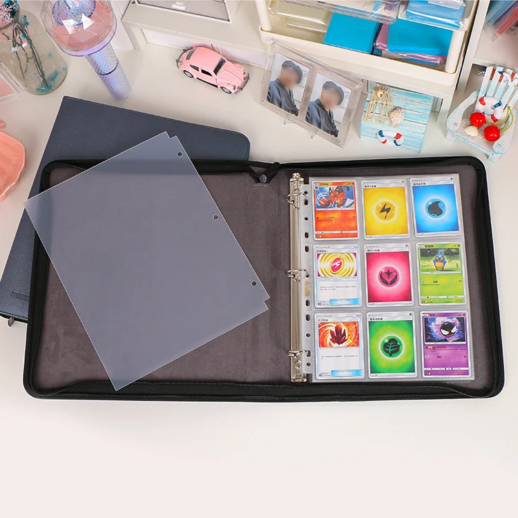 A4 Zipper Fully Enclosed Card Binder – Premium Storage Card Holder for K-pop Albums, TCG&CCG Cards Collect Protective Album