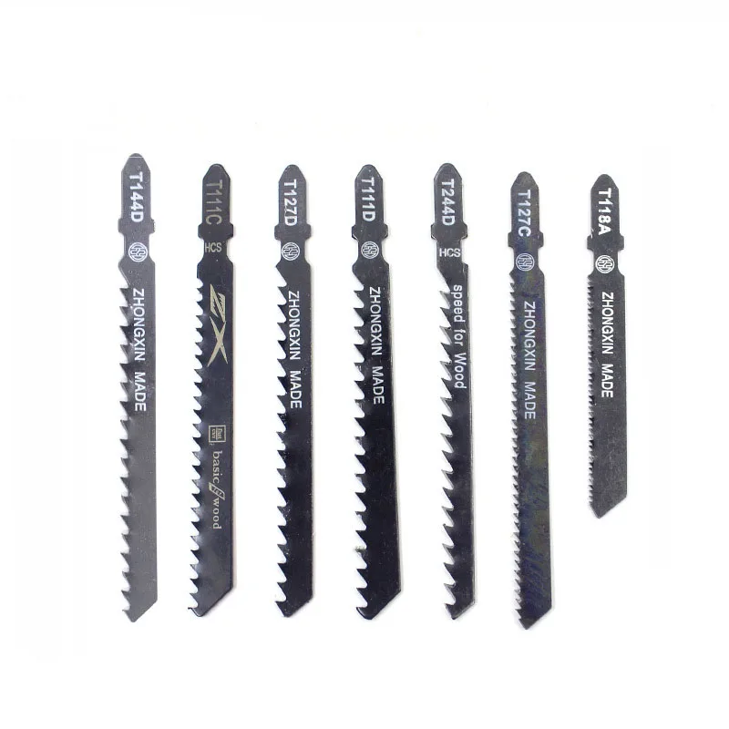 5pcs/set HCS 6T Jig Saw Blades T244D/T344D for Fast Cutting Straight Cutting 4 Mm Teeth Length Jigsaw Blades 100*1.2mm Saw Blade