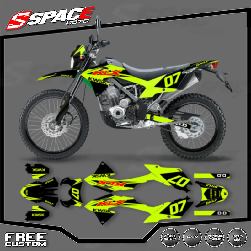 

Мотоциклетные графические наклейки SPACE, наклейки для KAWASAKI 2017 2018 2019 2020 2021 2022 KLX150BF, наборы наклеек 001