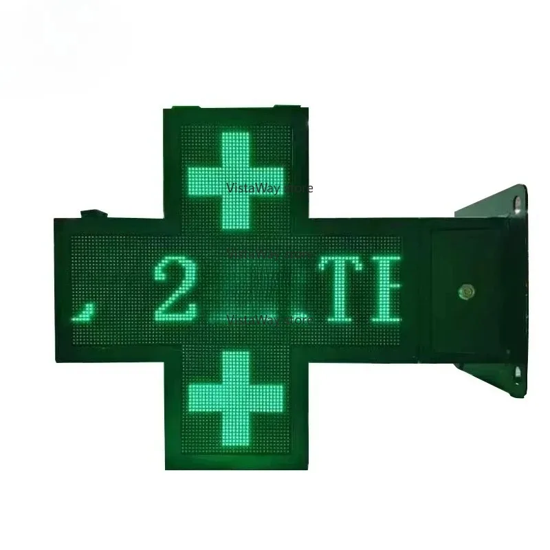 Outdoor Drugstore Cross LED Display Remote Control RGB Full Color P5 P6 P8 IP65 for Pharmacy Double-Sided OEM Provider