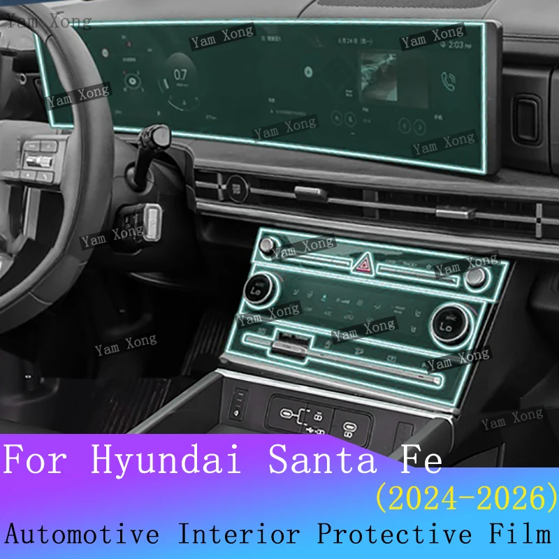 

For Hyundai Santa Fe Car interior Speedometer Transparent Cover Film Navigation Protection Sticker Control screen Accessories