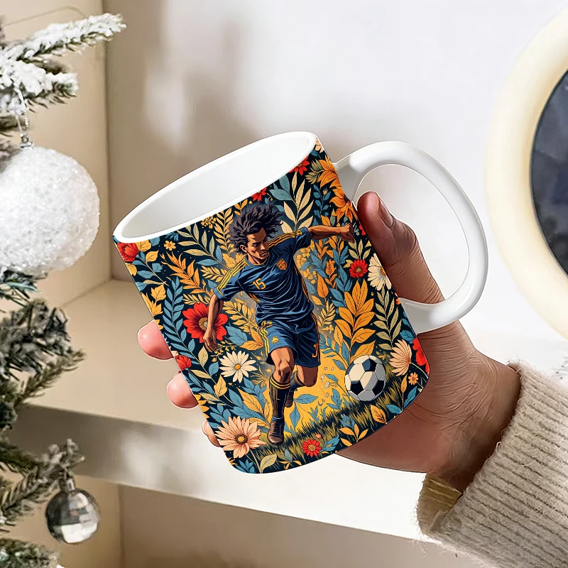 Soccer in Bloom A Dynamic Celebration of the Beautiful Game Mug with a bottle opener function of 2026 Major Football Event