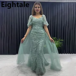 Eightale 2024 Shinning Sequins Prom Dress Half Sleeve Mermaid Evening Dress Women Formal Party Gown Robes De Soirée Customized