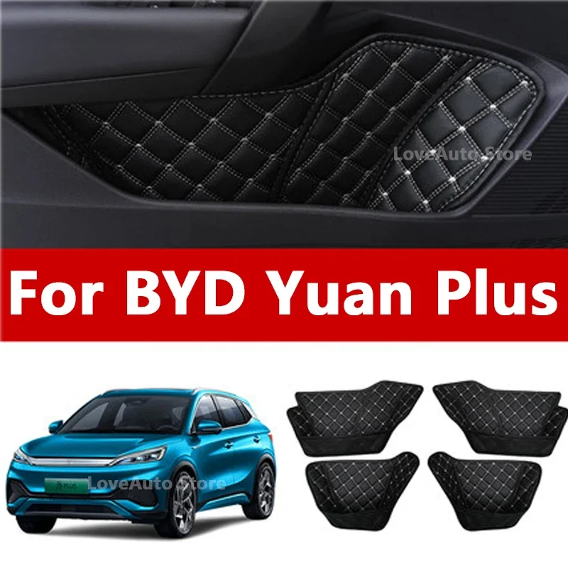 

Для BYD Yuan Plus Atto 3 2021 2022 2023 Автомобильная Передняя и задняя дверь, внутренний подлокотник, ручка, дверная многофункциональная коробка для хранения, аксессуары