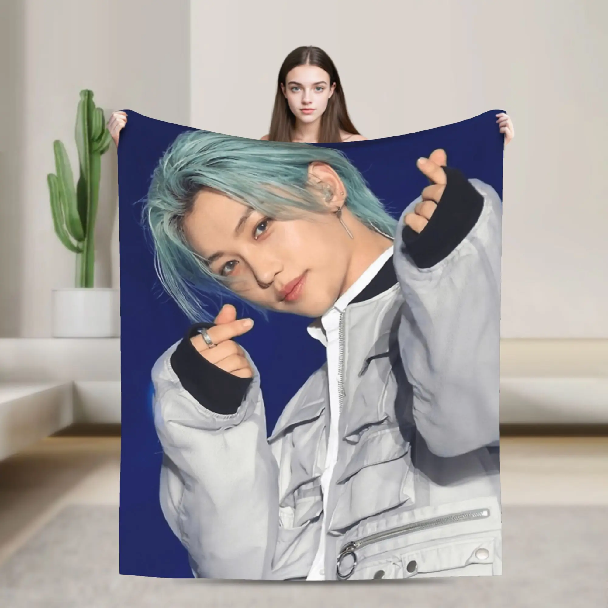 KPOP-Like-Stray-K-Kids Plush Blanket Kids Adult  Flannel Throw Blanket For Bedroom Soft Customized Bedspread Birthday Gift