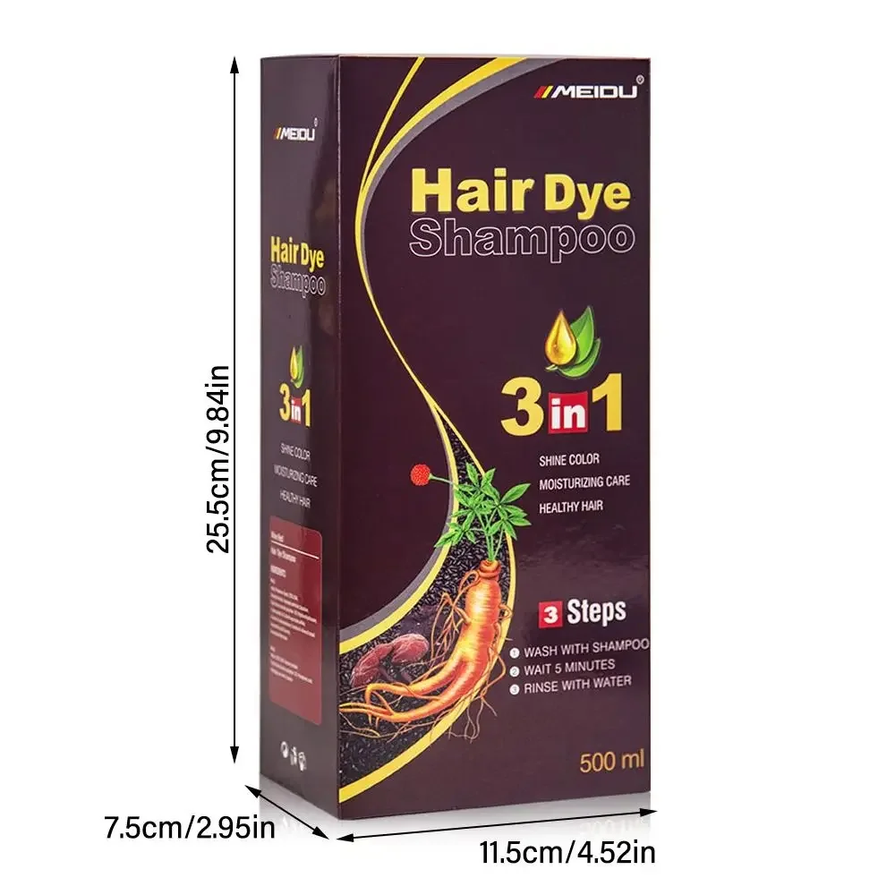 3 In 1 Instant Coloring Shampoo Natural Black Color for Men Women Hair Dye Herbal Brown Purple Hair Dye Hair Dye Shampoo 2024