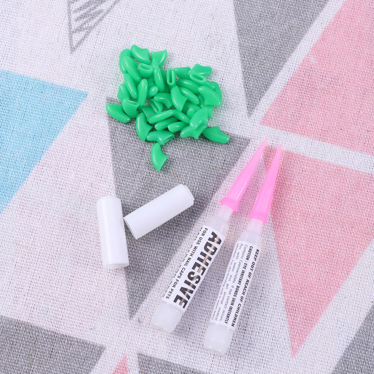 

40pcs Cat Nail Covers Claw Paws Caps Gel Protector Adhesive Glue Pet Accessories Pet Lovely Pet Paw Claw Control Nail