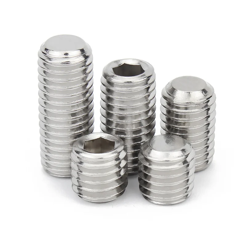 100pcs/lot Hex Socket Set Screw Stainless Steel M2 M3 M4 M5 M6 M8 M10 Headless Hexagon Socket Grub Screw DIN916 – Detail 4