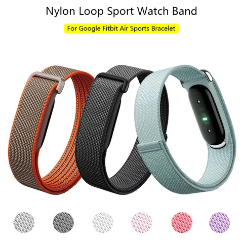 Stylish Nylon Ring Strap For Google Fitbit Air Band Multi Color Optional Adjustable Braided Watch Strap For Google Fitbit Air