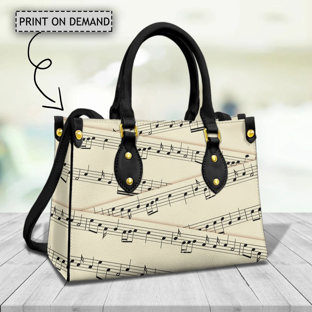 Piano Keys Design Handbag Luxury Leather Top Handle Shoulder Bag Outdoor Female Street Commuter Messenger Bag Music Lover Gifts