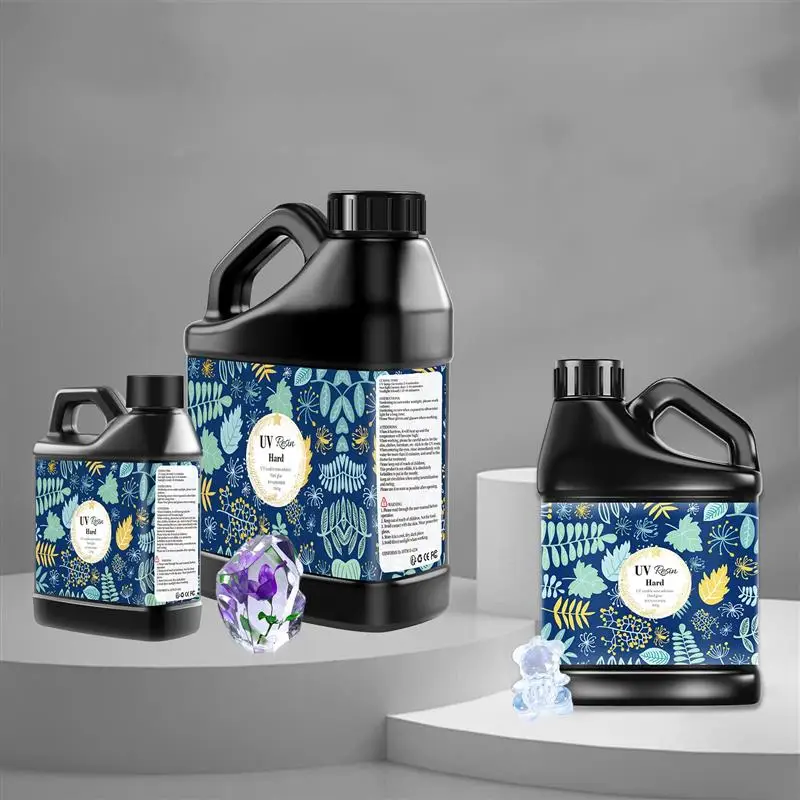 250g/500g/1000g Crystal Resin UV Glue Clear Ultraviolet Cure Epoxy Resin Hard Premixed Resin UV Solar Activated Glue For Jewelry