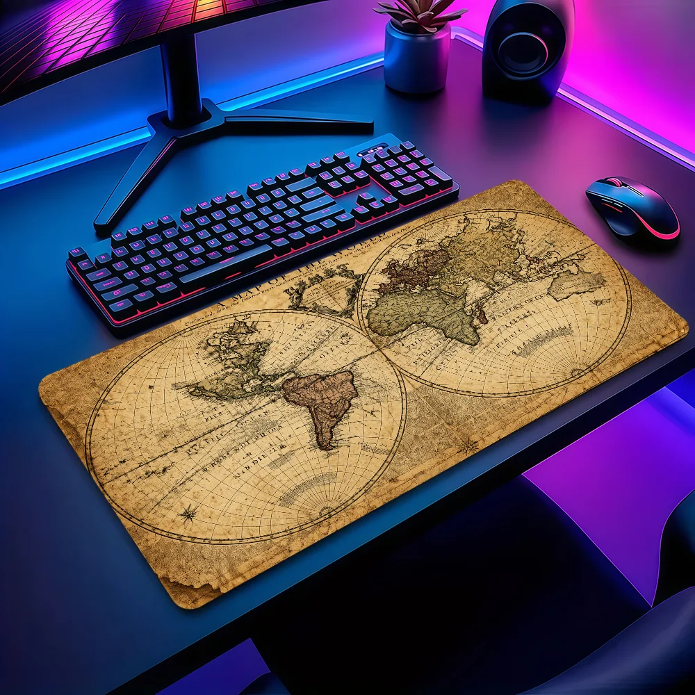 A Map Of The World Mouse Pad Non-slip Thickened MousePad Large Writing Lockedge Office Student Gaming Cushion