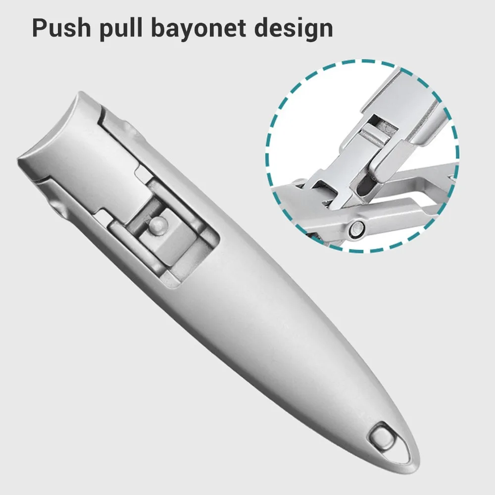 Stainless Steel Nail Clippers Ultra Thin Heavy Duty Toenail Clippers Anti Splash Arc Jaw Design Fingernail Clippers
