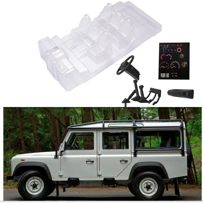 RC Car Upgrade Trxs Trx4 Body Shell Transparent Simulation Interior for 1/10 RC Crawler TRX4 Land Rover Defender 4wd D110 D90