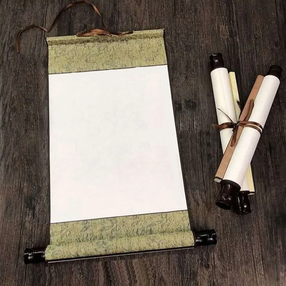 Gifts Rice paper Home Decoration DIY Crafts Calligraphy Mounting Blank Hanging Scroll Drawing Canvas Scrolls Painting Scroll