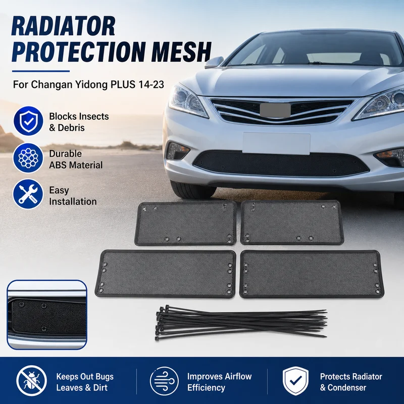 For Changan Yidong PLUS 14-23 Radiator Insect Mesh Mouse Mosquito Dust Cover Grille Shield Auto Parts