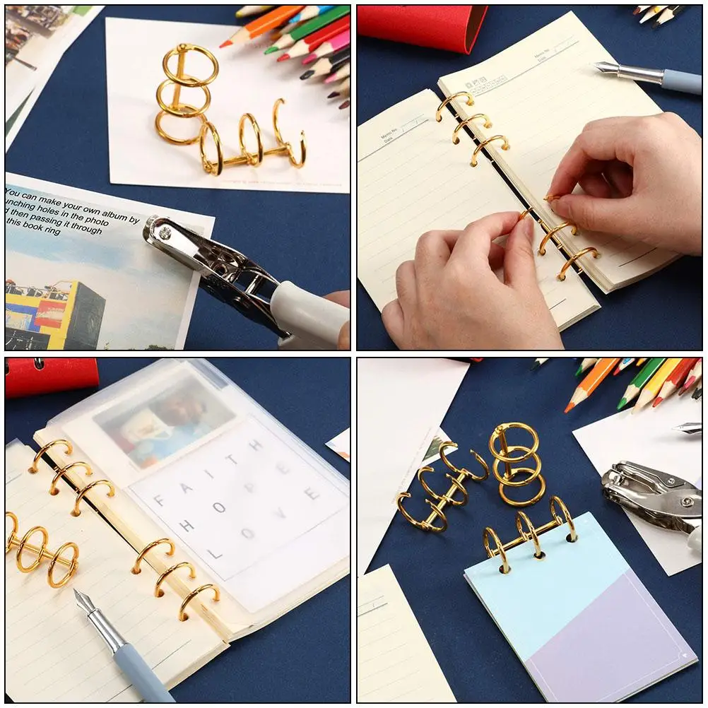 6 Pcs Binding Loop Loose Leaf Buckle Rings Notebook Disc Loose-leaf Binder Coil