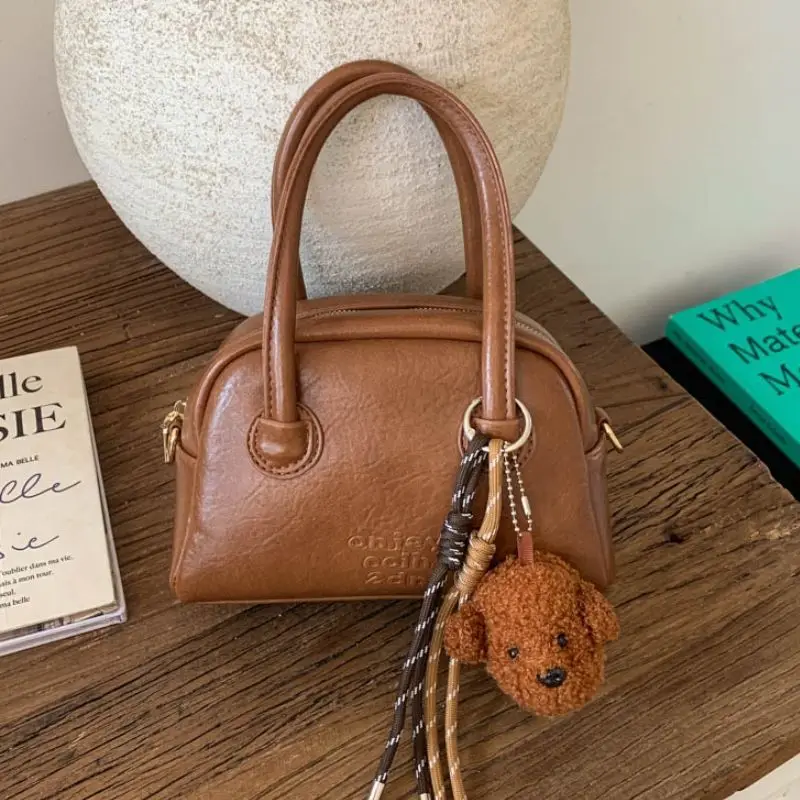 

Korean Hand-held Bowling Bag Women Autumn Winter 2025 New Trendy Fashion Retro Small Square Bags Versatile Crossbody Package