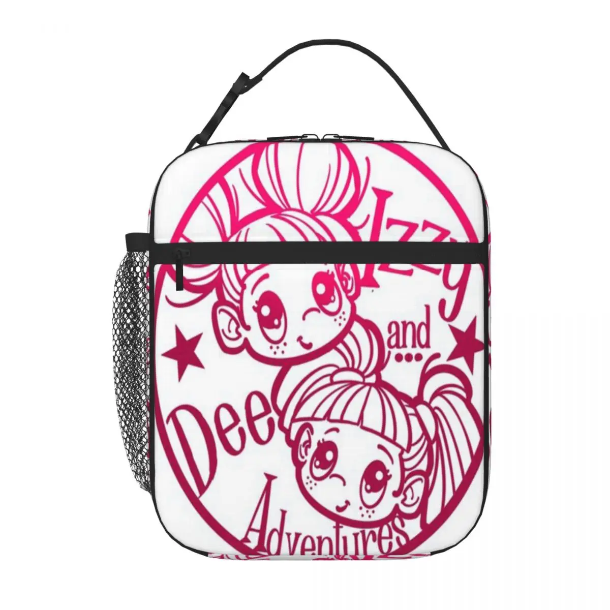 Hot Sale Izzy And Dee Adventures Pink Marble Print Insulated Lunch Pouch Downtown Work Bento Bag