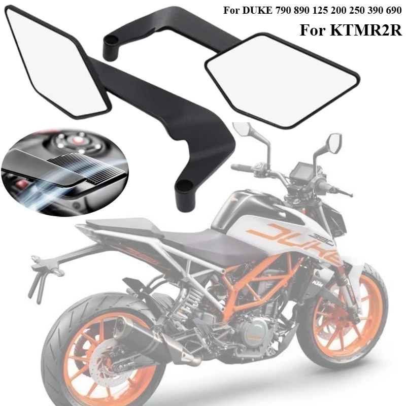 

For DUKE 790 890 125 200 250 390 690 Duke 990 1290 1390 Super Duke Motorcycle rearview mirror foldable adjustable side mirror