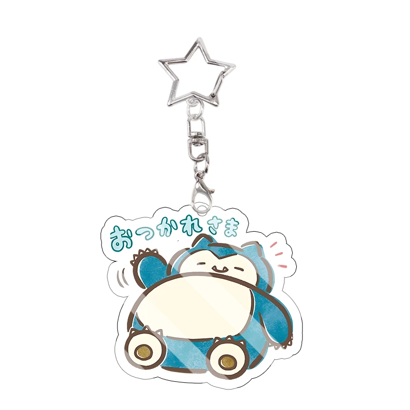 Snorlax Wigglytuff Eevee Acryl-Schlüsselanhänger Kawaii Pachirisu Trendiger Anhänger Taschendekoration Beliebte Modelle Kettenanhänger Geschenk – Detail 34