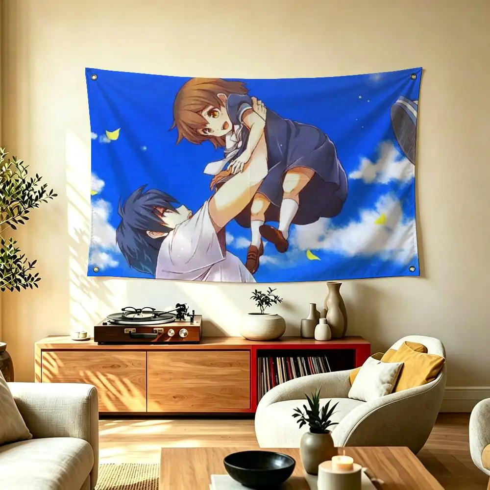 Cute Anime C-Clannad After Storys  Flags Wall Hanging Tapestry Outdoor Garage Room Decorative flag Background Blanket