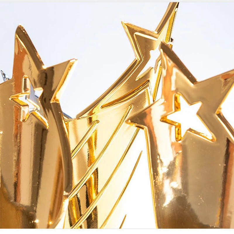 Customized Metal Alloy Pentagram Trophy, Excellent Employee Annual Meeting Awards, Competition Trophy Decor, Free Engraving, 1Pc