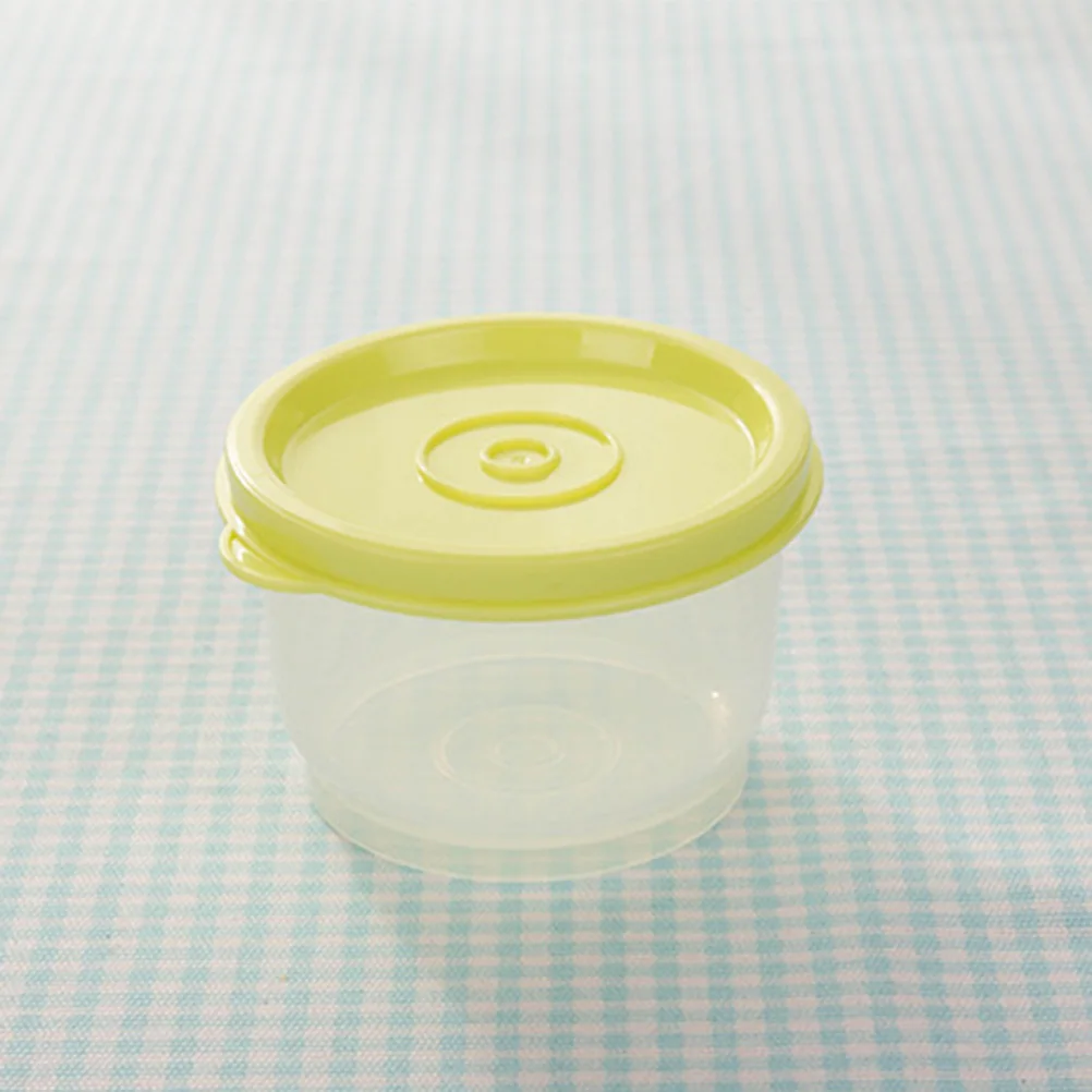 

4 Pcs Crisper Microwave Safe Containers Refrigerator Bowls with Lids Small Food Round Sealed Portion Control