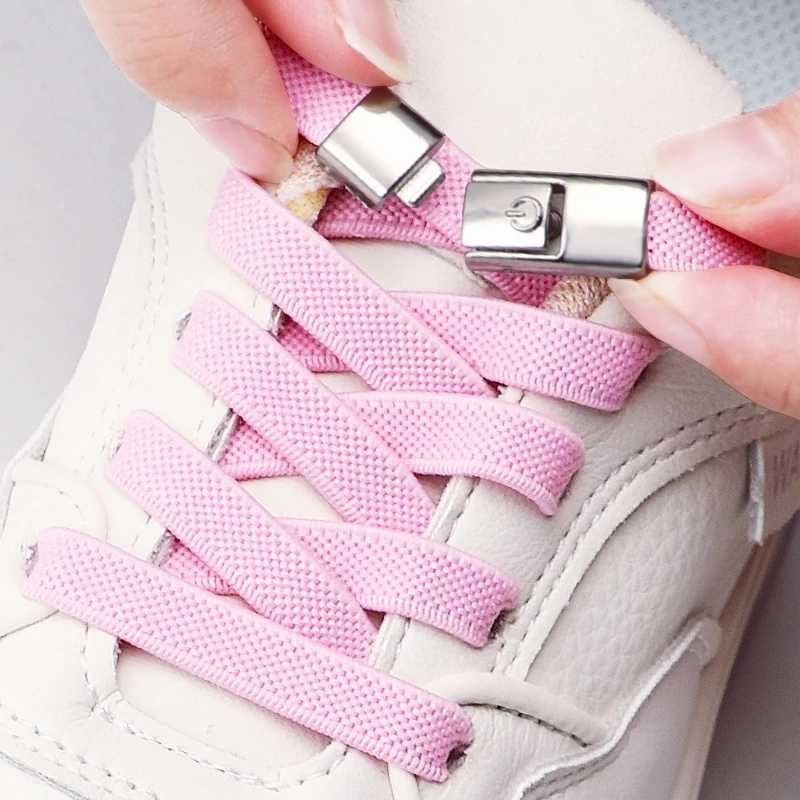 New No Tie Shoe Laces Elastic Laces Sneakers Tennis Lock Shoelaces Without Ties Unisex Kids Adult Flat Shoelace Shoe Accessories