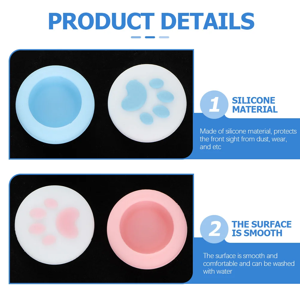 

8Pcs Thumb Grips Cat Paw Pattern Silicone Joystick Caps Easy Install Game Console Protective Cover for Switch Controller