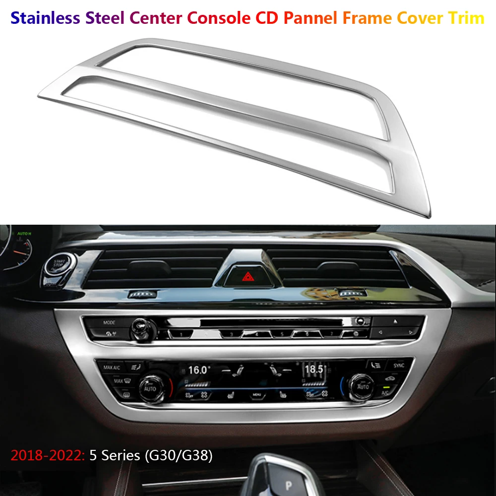 

Stainless Steel CD Panel Cover Trim for BMW 5 Series G30 G38 2018-2022 Car Interior Center Console Accessory Auto Decoration