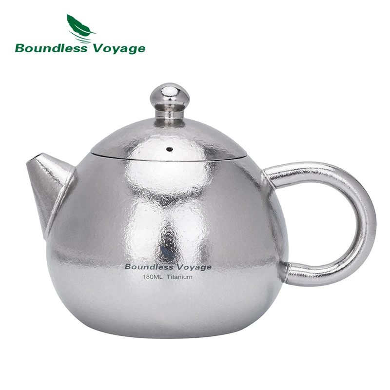 

Титановый чайник Boundless Voyage 180 мл, легкий чайник для заваривания рассыпного чая, для дома, офиса, кемпинга, путешествий Ti3111D