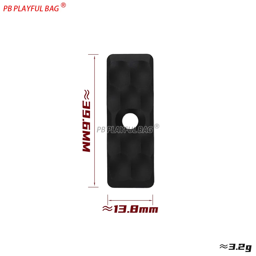 Ultrakorte M-LOK handguardchip - Luchtvaart aluminium CNC metalen railpaneel - Upgrade-accessoire voor speelgoedpistool QJ183