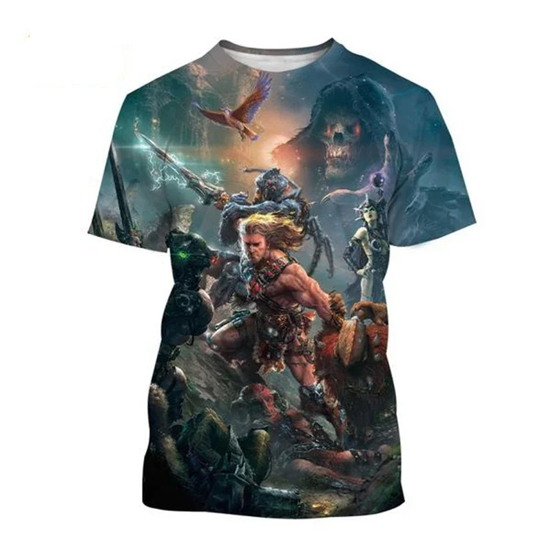 2024New Fashion Cartoon Anime He-Man Masters Of The Universe 3D Printing Men's T-shirt Personality Hip-hop Casual Unisex T-shirt