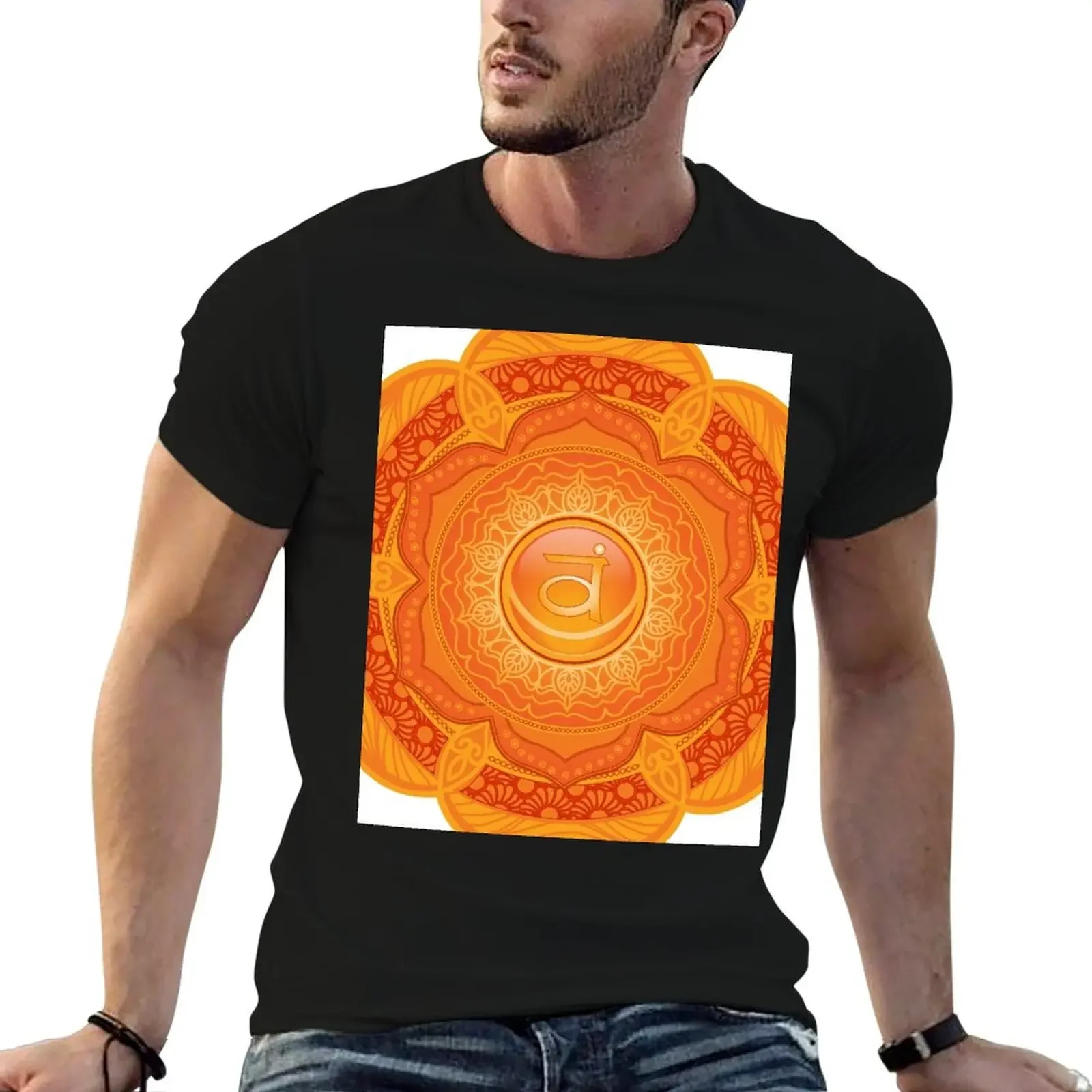 Sacral Chakra Mandala - 07 T-Shirt aesthetic clothes korean fashion mens champion t shirts